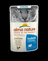Вологий корм Almo Nature з куркою для стерилізованих котів (шматочки в желе) (70 гр.)
