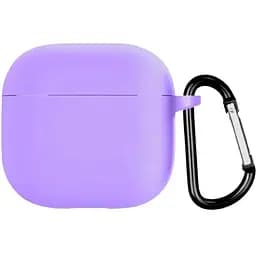 Чехол-накладка DK для Apple AirPods 4 | Silicone Candy Friendly с карабином (viola)
