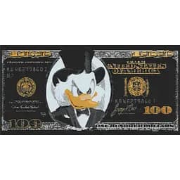 Алмазна мозаїка Скрудж Макдак долар чорний OD3287 40х80 см