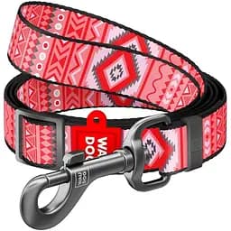 Повідець для собак Waudog Nylon Етно червоний, 1,22 х2, 5 см, різнокольоровий