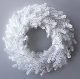 Вінок хвойний різдвяний Hvoya Traditional литий білий 40 см