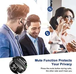 Бездротова Bluetooth-гарнітура G5 з мікрофоном, шумозаглушенням і зарядним кейсом Гарнітура для водіїв - мініатюра 9
