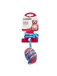 Игрушка для собак резиновый мяч с веревкой Camon 7х35см