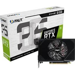 Відеокарта GeForce RTX 3050, Palit, StormX, 6Gb GDDR6, 96-bit, DVI/HDMI/DP, 1470/14000 MHz (NE63050018JE-1072F)