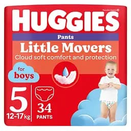 Підгузки-трусики для хлопчиків Huggies Little Movers Pants 5 (12-17 кг) 34 шт.
