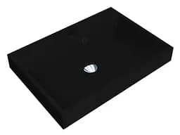 Умивальник Miraggio Varna 600 mirastone black 0000447, Чорний матовий - мініатюра 3