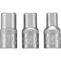 Набор торцевых головок Stanley 1/4" (размер 5, 6, 7) 3 шт. (FMMT17090-0)