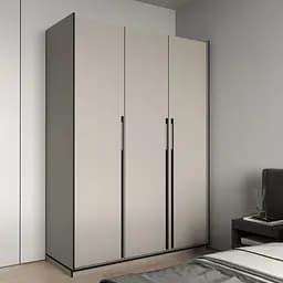 Шафа для одягу Flamecame у спальню зі штангою та поличками на 3 двері FR-16 Кашемір