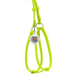 Шлея з повідцем для собак Waudog Glamour, шкіряна, кругла, з QR паспортом, 42-60х46-64х0,6/105 см, салатовий (34025) - мініатюра 2