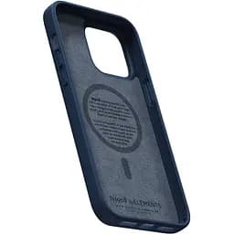 Чохол-накладка Njord Salmon Leather MagSafe Case Blue для iPhone 14 Pro Max (NA44SL01) - мініатюра 5