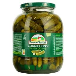 Огірки мариновані Dream Valley корнішони делікатесні 1.27 кг