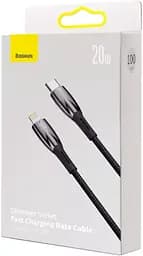 Кабель Baseus Glimmer Series Fast Charging Cable Type-C to Lightning 20W 1m CADH000001 Black - мініатюра 5