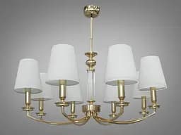 Величественная, богатая, элитная, современная высококачественная люстра с абажурами на 8 ла