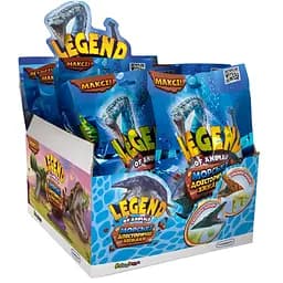 Дисплей стретч-іграшок у вигляді тварини #sbabam Legend of animals Морські доісторичні хижаки 12 шт. (128/CN22-CDU)