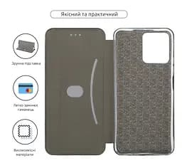 Чехол-книжка для Realme C30s, G-Case, черный, кожаный чехол-книга из экокожи (PU) и TPU, с магнитом, с подставкой и вместительным кардхолдером, противоударный, защита всего корпуса, ArmorStandart (ARM65547) - мініатюра 3