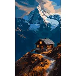 Картина за номерами Santi Будиночок у горах, 30x50см (955544)