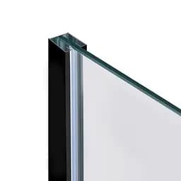 Душова перегородка Qtap Walk-In Standard BLM209.C8 90x200 см, скло Clear 8 мм, покриття CalcLess, прозорий, чорний - мініатюра 3