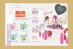 Дитячий функціональний столик і стільчик Poppet 5в1, жовтий (PP-002Y) - мініатюра 12