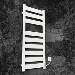 Электрический полотенцесушитель Kosser Волс 1200x500 ER тайм. белый ДВЛ03ERW, Белый матовый, Правое