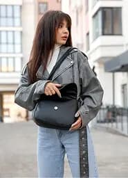 Сумка кросбоді Sambag Rose BZN чорний 20 х 24 х 7 см (94000001) - мініатюра 3