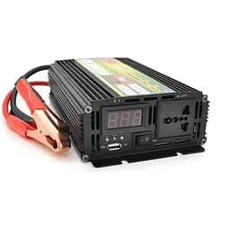 Інвертор напруги Voltronic Wm-3200 (1900Вт) + Charge 8A, 12/220 з апроксимованою синусоїдою, 1 універсальна розетка + USB, клем + крокодили