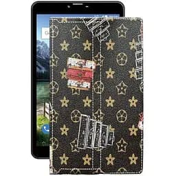 Чохол StatusCASE з екошкіри для планшету Bravis NB851 8 3G Луі-Вітон-коричневий