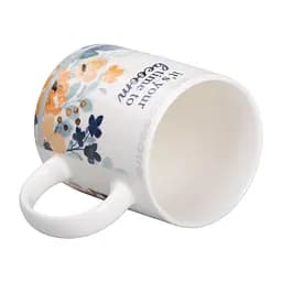 Чашка порцелянова 400 мл із квітковим принтом, білий Liling Rongxiang Ceramic RX-N240139W - мініатюра 3