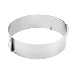 Розсувна кругла форма для випікання тортів та бісквітів та формування салатів та тортів 15-30 см (висота 8 см), Master Class Сірий 83254