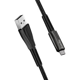 Кабель ColorWay USB - micro USB (M/M), Zinc Alloy + Led, 2.4 А, 1 м, Black (CW-CBUM035-BK) - мініатюра 4