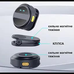 Бездротовий Мікрофон SX21 2+1 Петличний для телефона Android, iPhone, Автоматичне шумозаглушення, ANC, - мініатюра 6