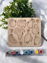 Пазл-розмальовка дерев'яний Овочі