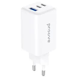 Зарядний пристрій Proove Pocket GaN 65W (2Type-C + USB) white (WCPG65121202)