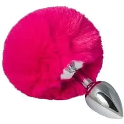 Анальна пробка з хвостом SKN-Z23 (розмір S), Бордовый