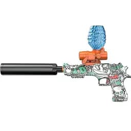 Пістолет MH 1504-2 автоматичний, стріляє орбізами, акумулятор 7.4V, USB-кабель, глушник, зелений