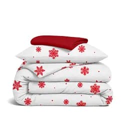 Дитяча постільна білизна фланель Cosas SNOWFLAKES BERRY CS3 110х140см (Flannel_SnowflakesBerry_El80-55Burgundy_140)