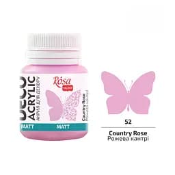 Акрил для декора Розовая кантри (52) матовая 20 мл Rosa Talent