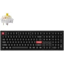 Keychron Клавіатура механічна K10 Pro 100Key, K pro Banana, WL/BT/USB-A, QMK, EN/UKR, White Led, чорний