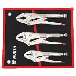 Набір кліщів затискних Wurth з фіксатором 3 шт. (071409103)