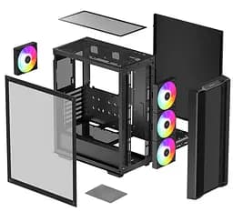 Корпус Deepcool CC560 ARGB V2 Black (R-CC560-BKTAA4-G-2) Без БП - мініатюра 11