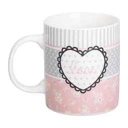 Чашка порцелянова Love 400 мл, рожевий з білим Liling Rongxiang Ceramic RX-N240143PKV - мініатюра 6