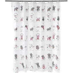 Шторка для ванної Volver Aha з візерунком 180 x 180 см біла (50211)