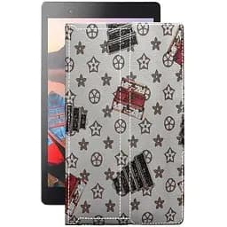 Чохол StatusCASE з екошкіри для планшету Lenovo Tab 3 Plus TB-8703X Луі-Вітон-білий