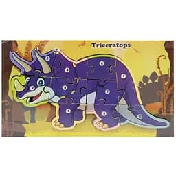 Деревянный пазл-вкладыш "Triceratops" MD 1924-9, 10 элементов