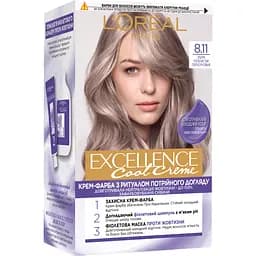 Стійка крем-фарба для волосся L'Oreal Paris Excellence Cool Creme відтінок 8.11 ультра попелястий світло-русявий 192 мл (A169800)