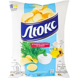 Чипсы Люкс со вкусом сметаны и зелени 105 г