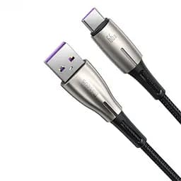 Кабель Baseus Water Drop-shaped Lamp Super Charge Cable USB to Type-C 66W 1m CATSD-M01 Black - мініатюра 5