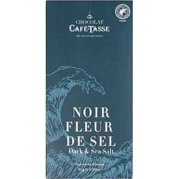 Шоколад Cafe-Tasse чорний з пластівцями солі Fleur De Sel 85 г