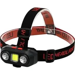 Фонарик налобный Bailong RW-303 XPE + COB аккумуляторный 6 режимов (белый/красный)