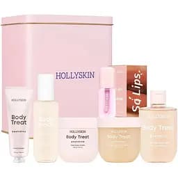 Подарочный набор Hollyskin Body Treat Pashmina: Гель для душа 250 мл + Скраб для тела 220 г + Батер для тела 200 г + Мост для тела 150 мл + Крем для рук 30 г + Масло для губ 4 мл