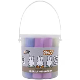 Крейда кольорова Yes Miffy Jumbo 12 шт, у відрі (400566)